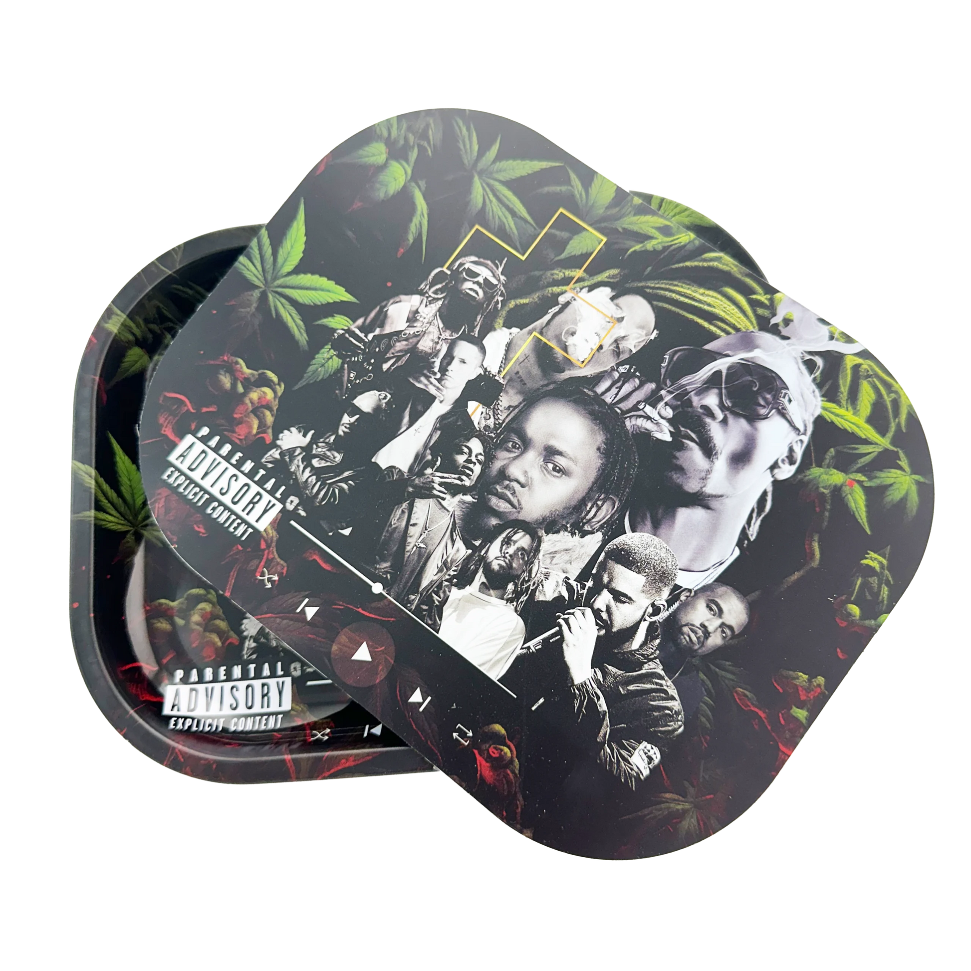 RAPPERS Hip Hop Metal Rolling Tray With Lid - Small BillyMart