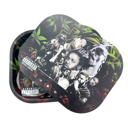 RAPPERS Hip Hop Metal Rolling Tray With Lid - Small BillyMart