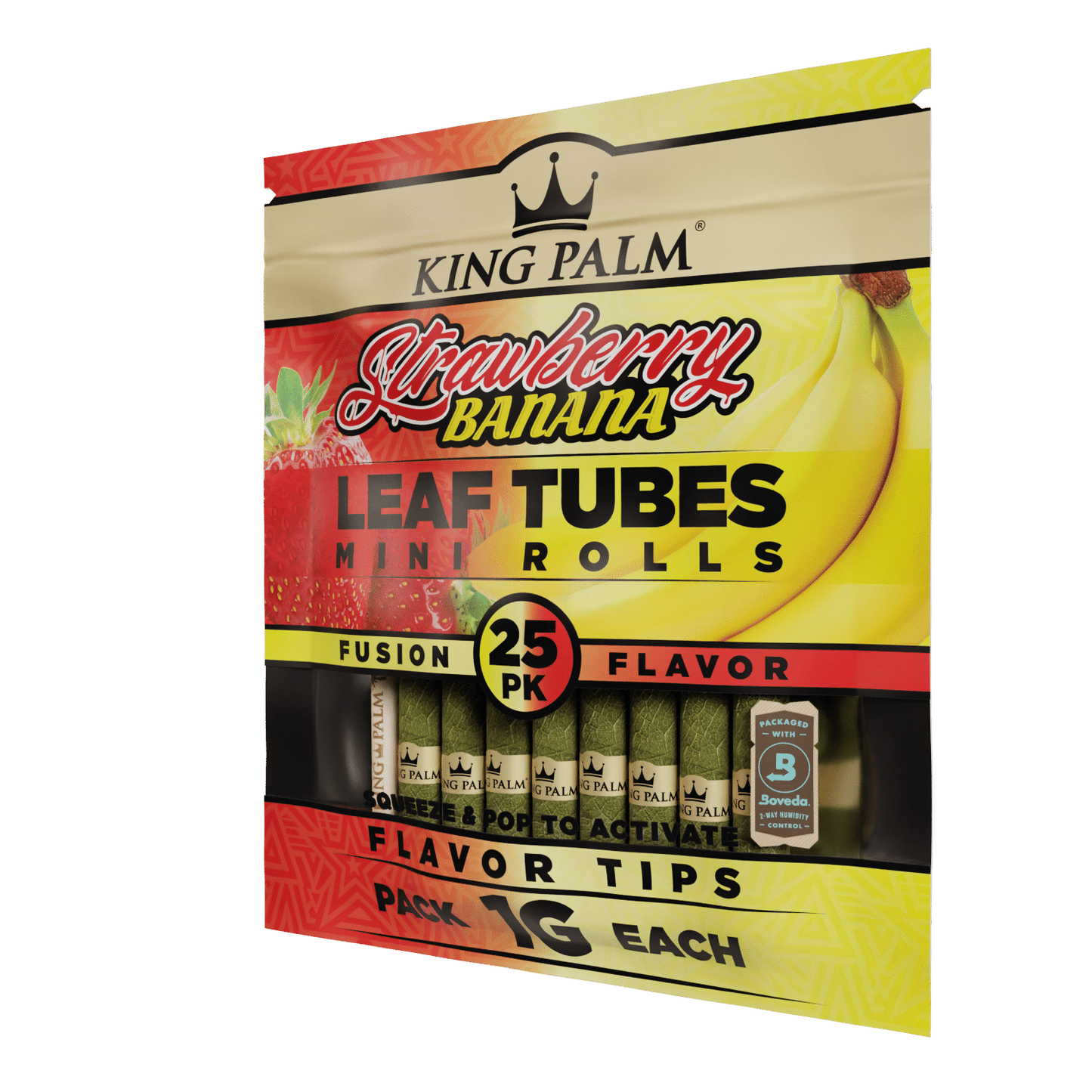KING PALM Strawberry Banana Mini - 25pk