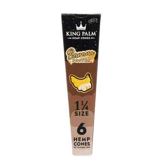 KING PALM Banana Foster Pre Rolled Cones 1¼ Size - 6pk