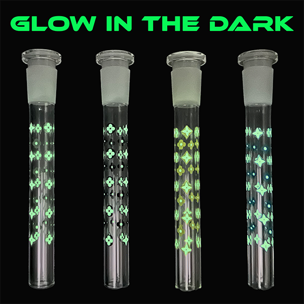 Glow in The Dark Colored LV Glass Stems 11cm