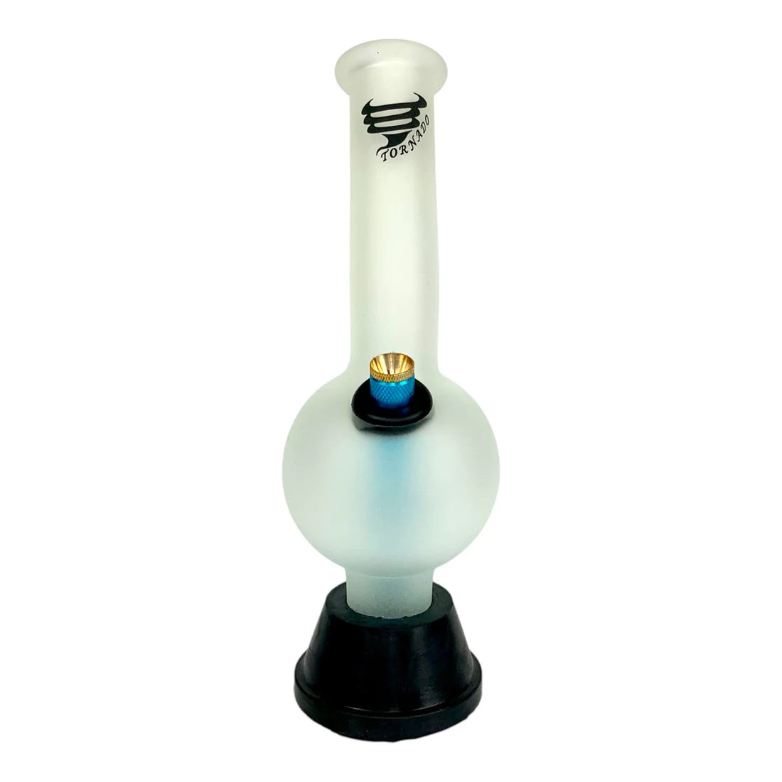 TORNADO Frosted Glow In The Dark Bubble Bong - 25cm