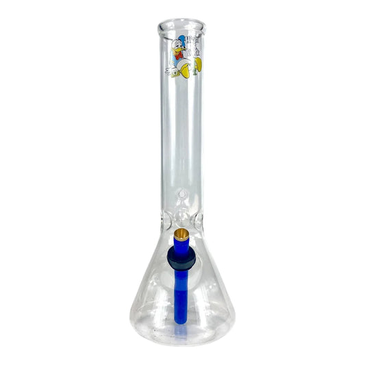 High As Duck Beaker Bong 35cm — glass beaker bong with metal stem and removable cone piece