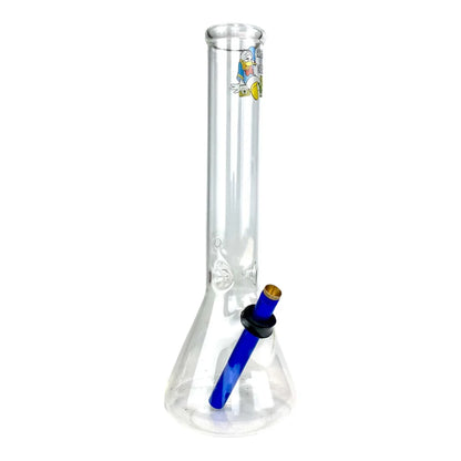 High As Duck Beaker Bong 35cm — glass beaker bong with metal stem and removable cone piece