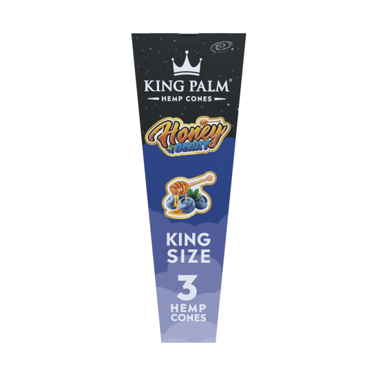 KING PALM Honey Berry Pre Rolled Cones King Size - 3pk