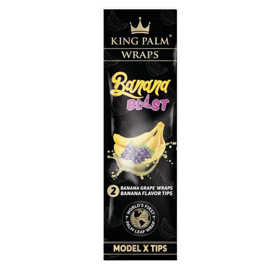 KING PALM Banana Blast Hemp Wrap 2pk — natural hemp wraps with banana flavour, pack of 2