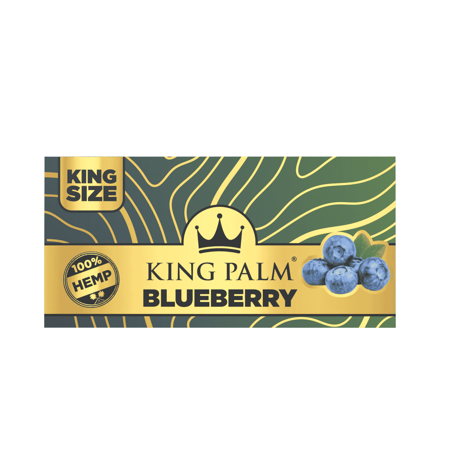 KING PALM Blueberry Papers King Size — French Brown rolling papers with blueberry flavour, no tips included