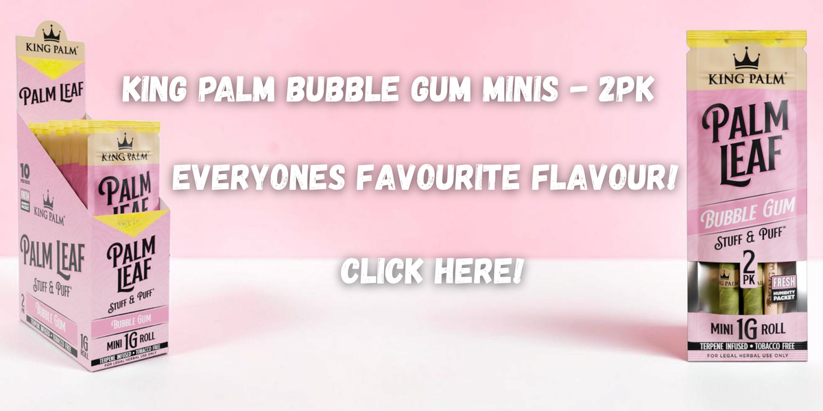 King palm bubble gum minis - 2pk promo banner at billymart.com.au