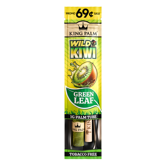 KING PALM Wild Kiwi Mini 1pk — natural palm leaf wrap with fresh Wild Kiwi flavour, single pack