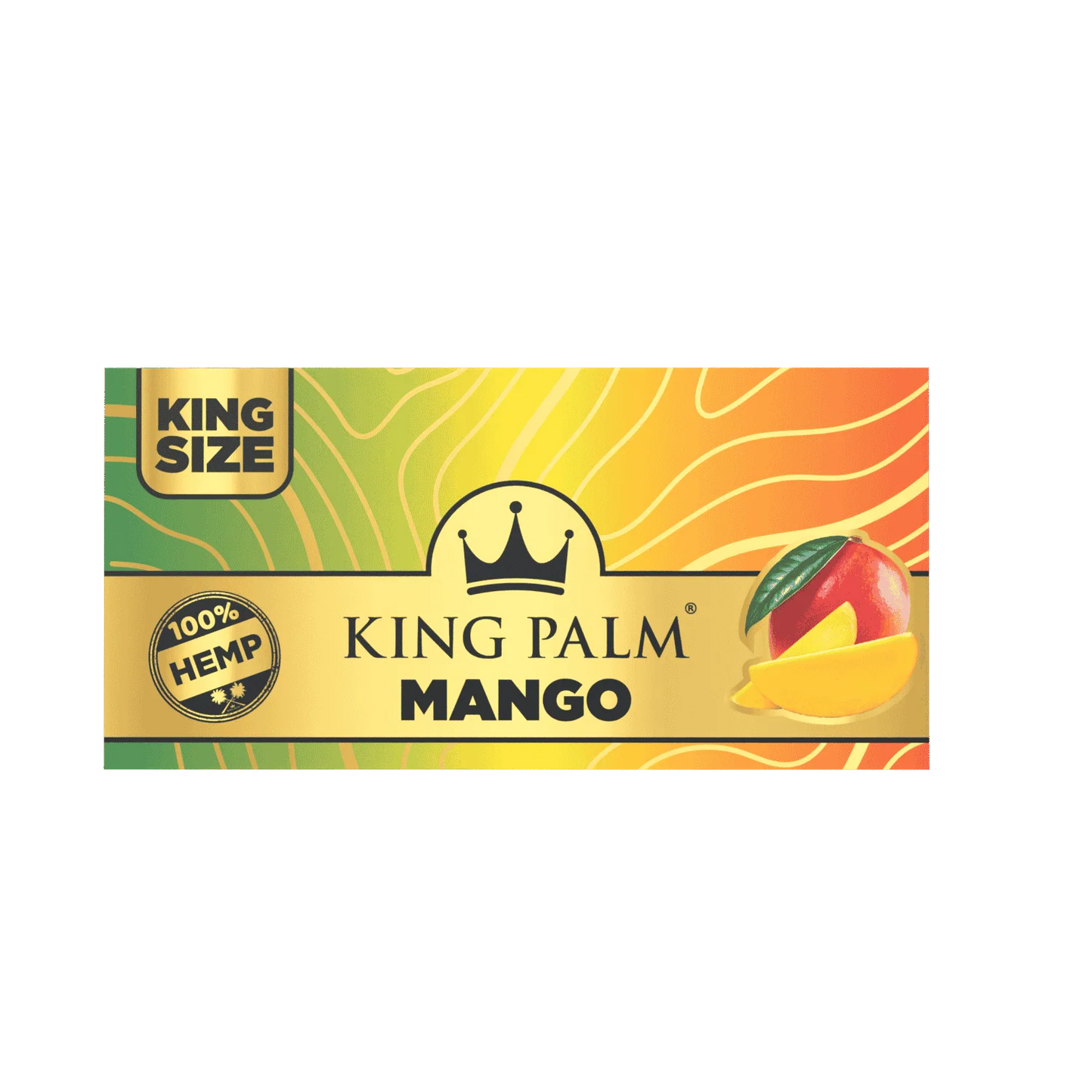 KING PALM Mango Papers King Size — French Brown rolling papers with mango flavour, no tips included