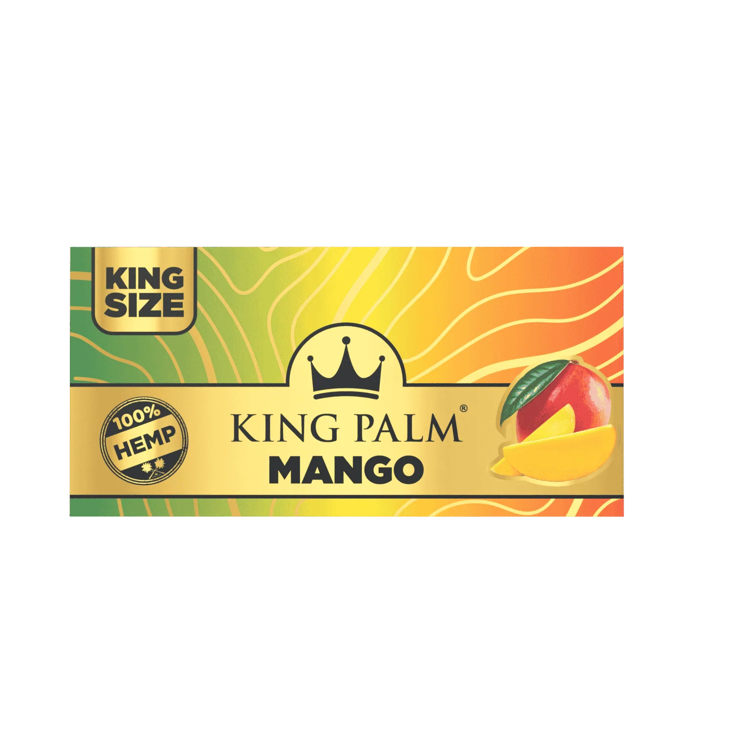 KING PALM Mango Papers King Size — French Brown rolling papers with mango flavour, no tips included