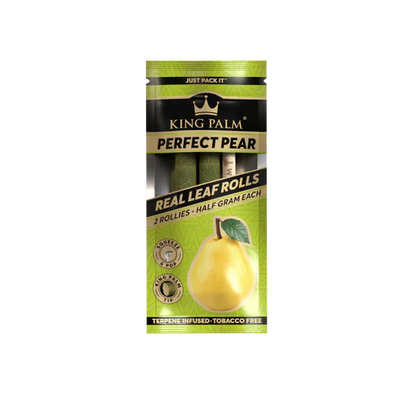 King Palm Perfect Pear real leaf rolls packaging on a white background