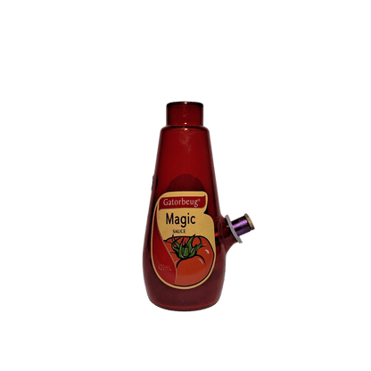 Red bottle of Gatorade Magic Sauce on a white background