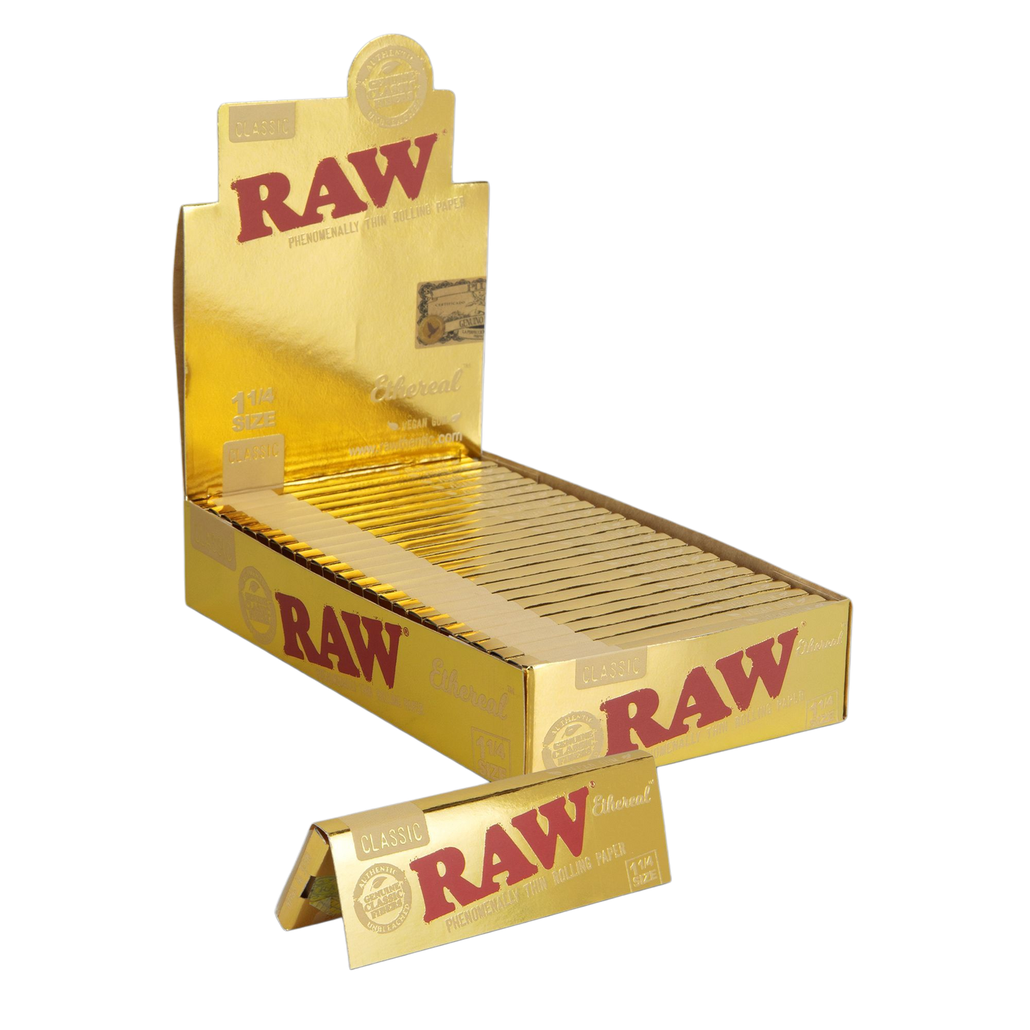 RAW Ethereal Classic Phenomenally Thin Rolling Papers - 1¼ Size Slim