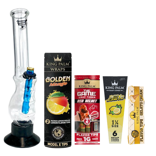 Straight bong with 4 king palms for $55