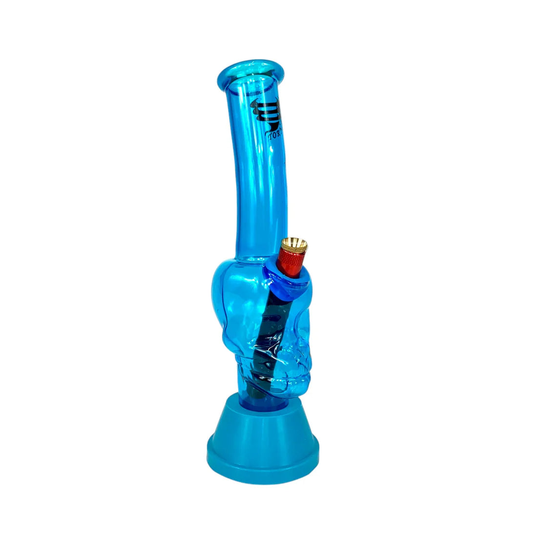 Blue bong on a white background